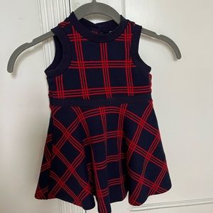 NWOT Janie + Jack navy and red plaid dress